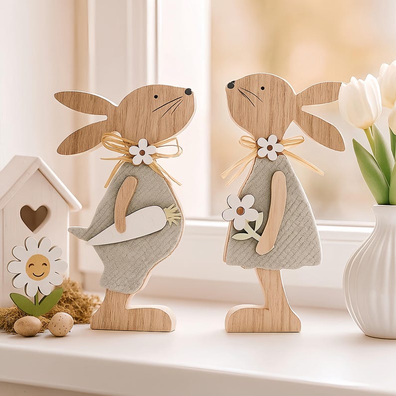 Wooden Easter Bunny,Easter Bunny Decor