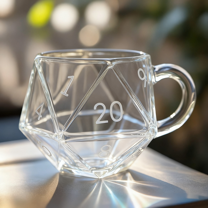🔥LAST DAY 50% OFF -Rainbow Glass D20 Dice Cup