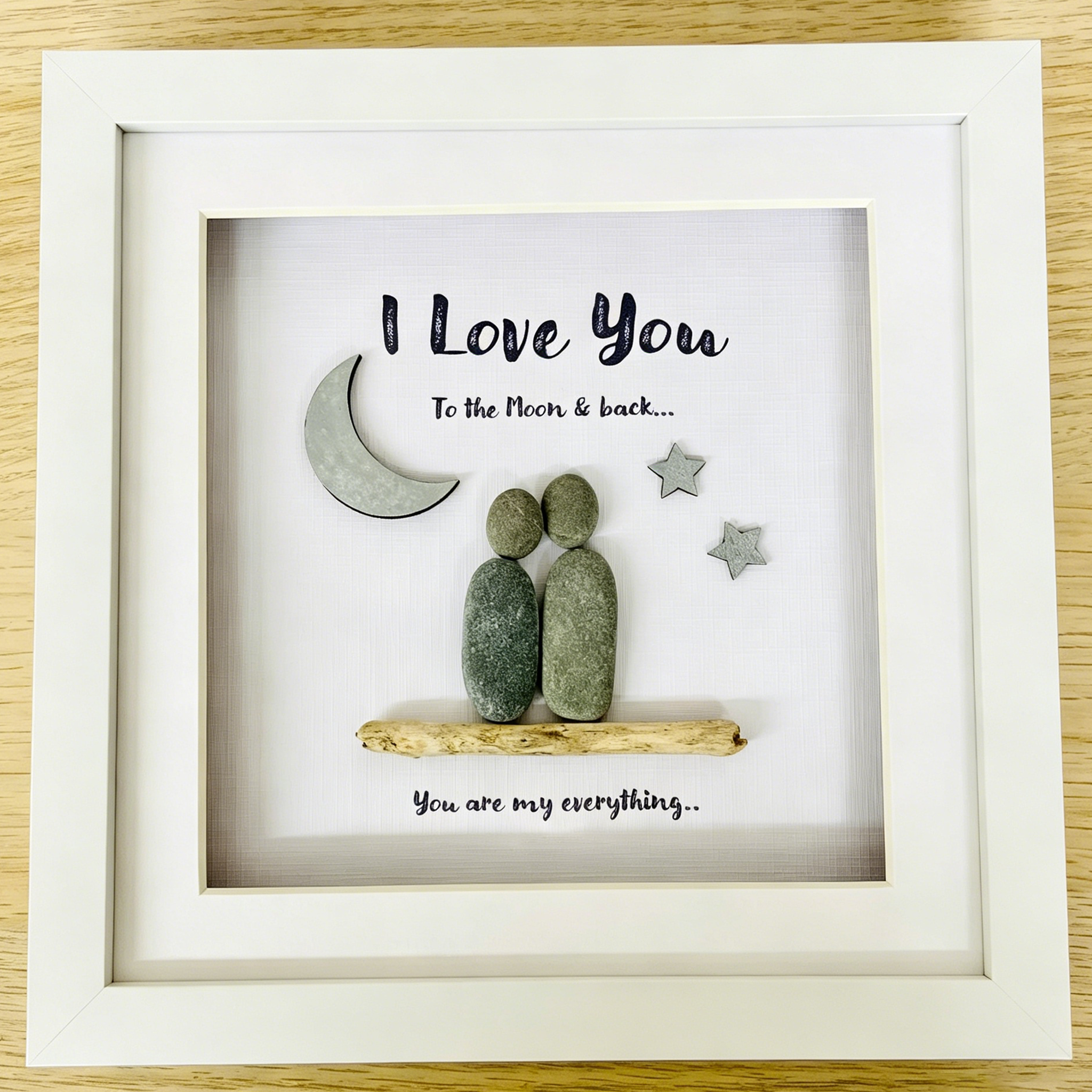 I Love you pebble art