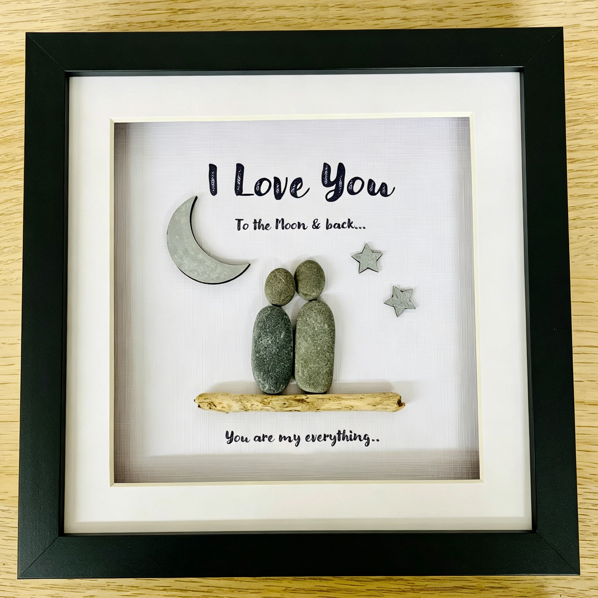 I Love you pebble art