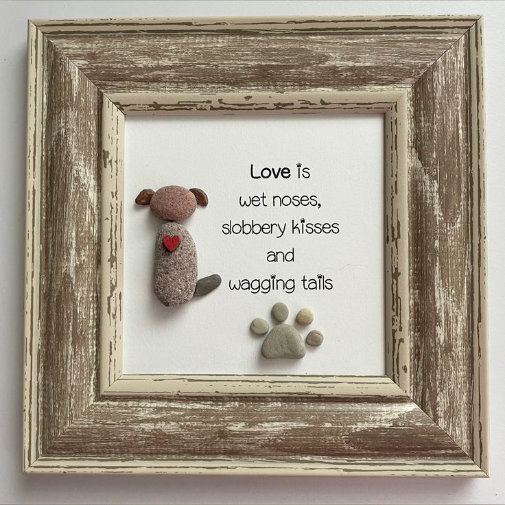 Pebble Handmade Artwork - Gifts for Dog Lovers - Love from a puppy