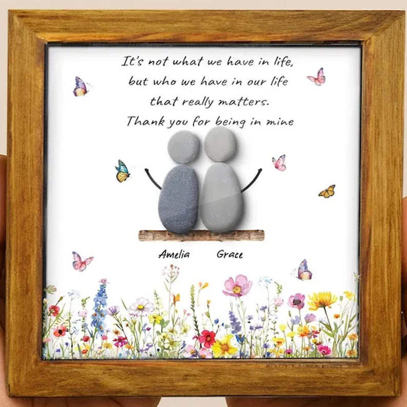 Pebble Friendship Frame ,Timeless Friendship gift