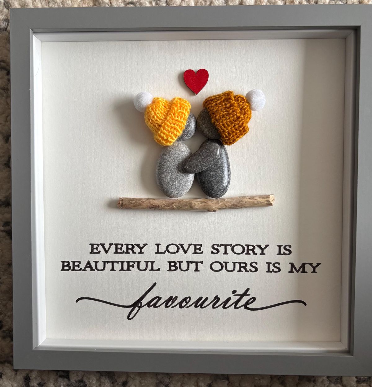 Couples pebble art picture