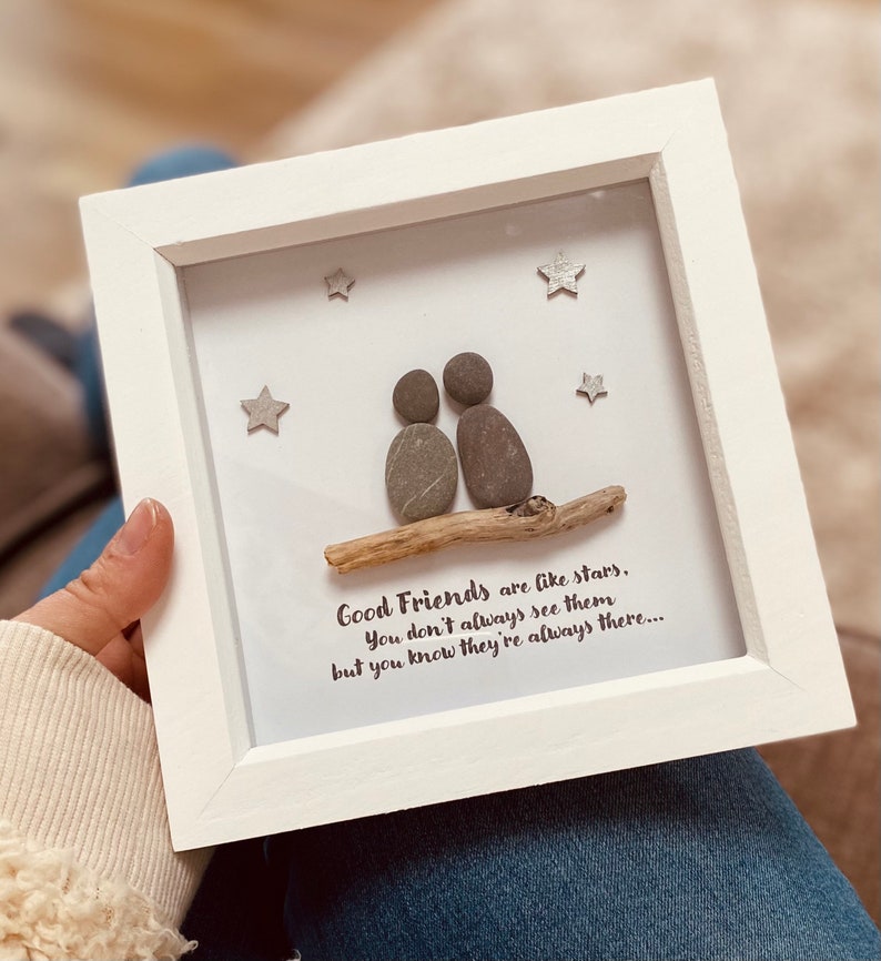 Friends pebble frame, stars, thank you gift, personalised gifts, best friend gift, BFF Gift,Friend gifts, star gifts,friends birthday gifts,