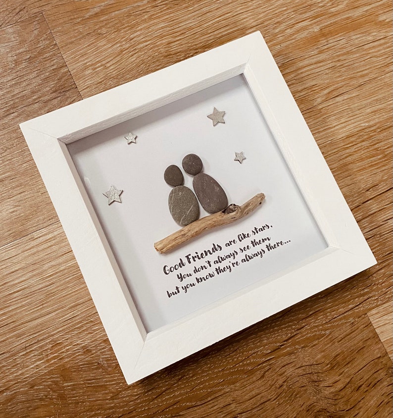 Friends pebble frame, stars, thank you gift, personalised gifts, best friend gift, BFF Gift,Friend gifts, star gifts,friends birthday gifts,