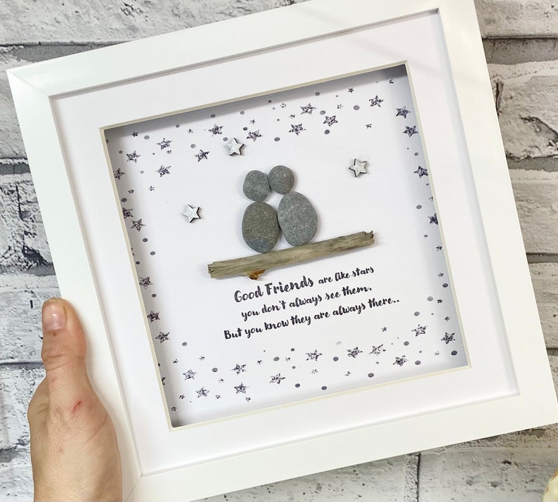 Friends pebble frame, stars, thank you gift, personalised gifts, best friend gift, BFF Gift,Friend gifts, star gifts,friends birthday gifts,