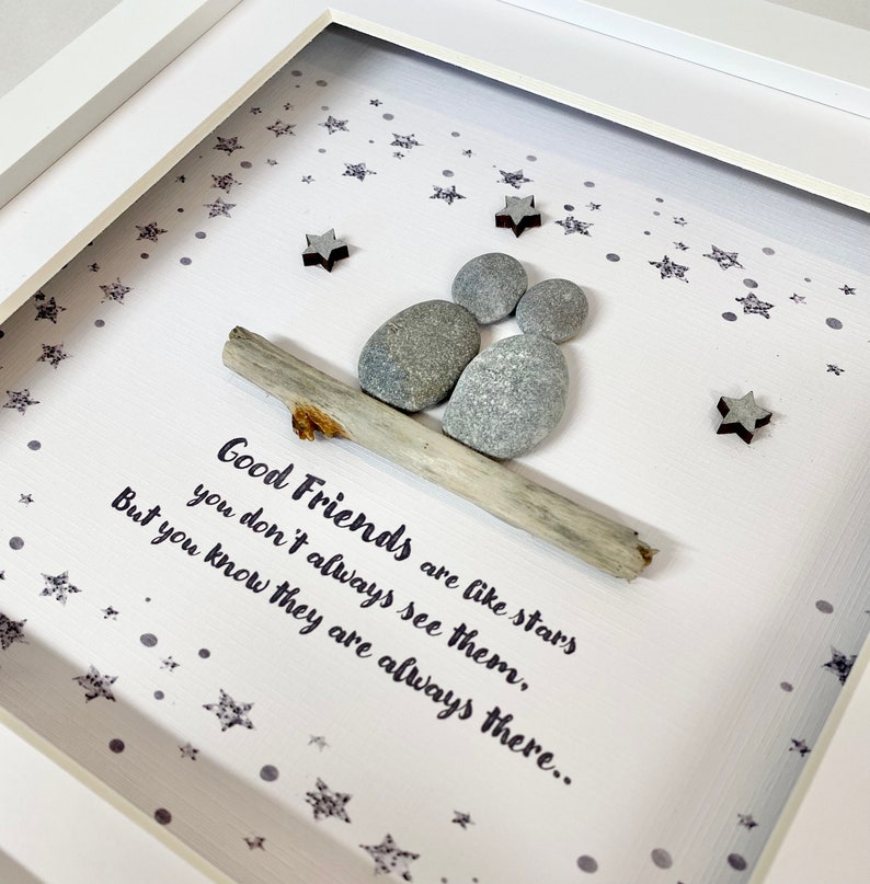 Friends pebble frame, stars, thank you gift, personalised gifts, best friend gift, BFF Gift,Friend gifts, star gifts,friends birthday gifts,