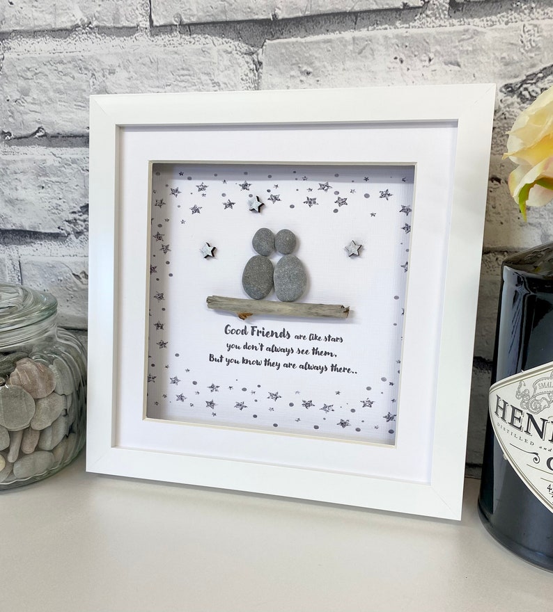 Friends pebble frame, stars, thank you gift, personalised gifts, best friend gift, BFF Gift,Friend gifts, star gifts,friends birthday gifts,