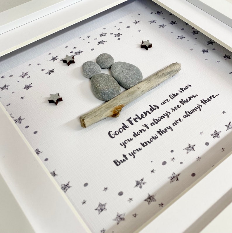 Friends pebble frame, stars, thank you gift, personalised gifts, best friend gift, BFF Gift,Friend gifts, star gifts,friends birthday gifts,