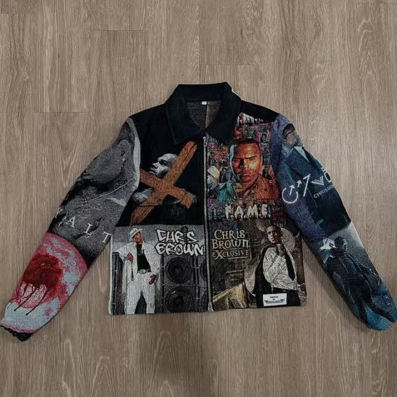 young boy lapel zip-up hoodie