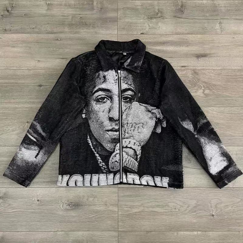 young boy lapel zip-up hoodie