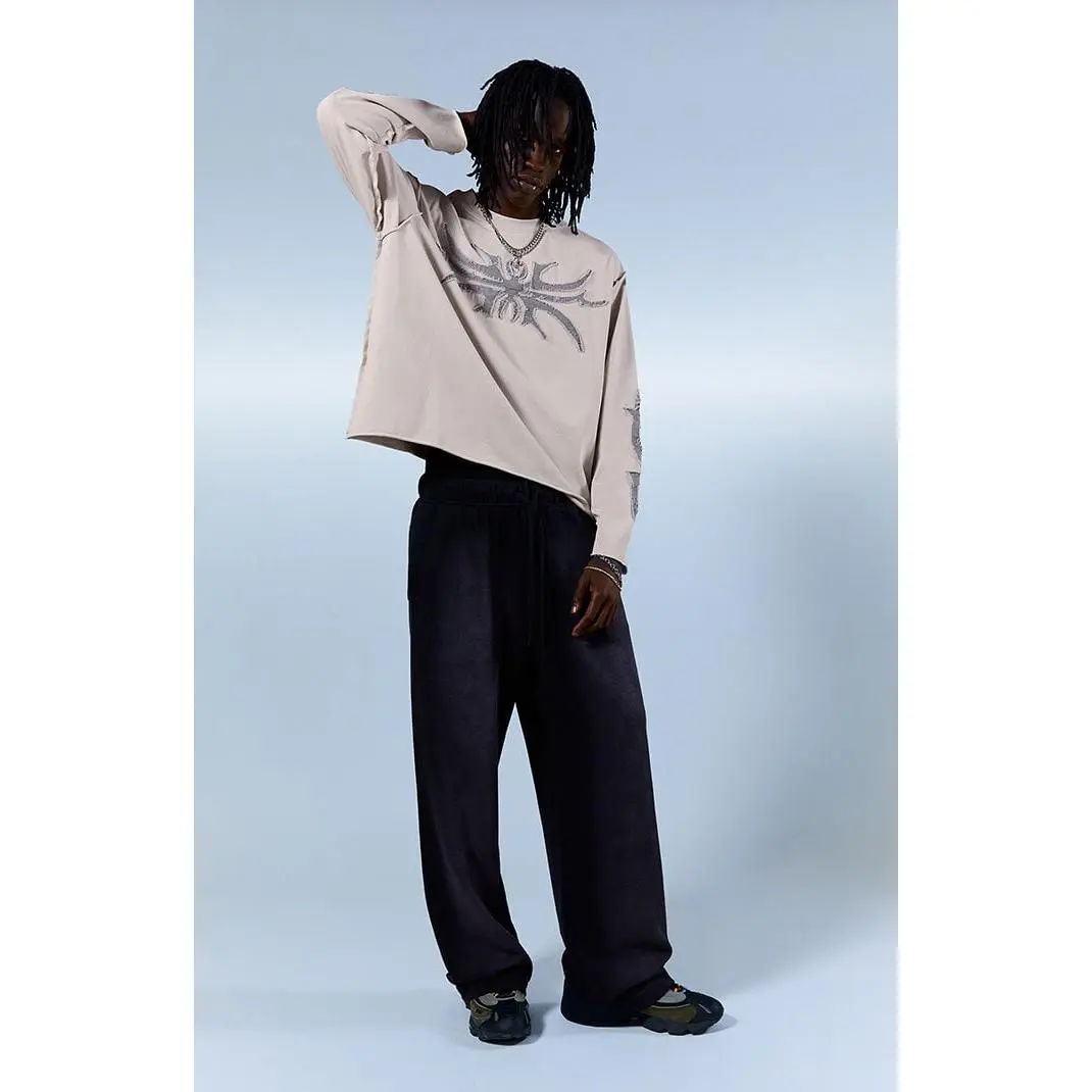 Men's Washed Fleece Oversized Sweatpants