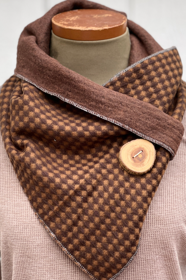 Simple Plaid Western Denim Warm Scarf 23 * 80com