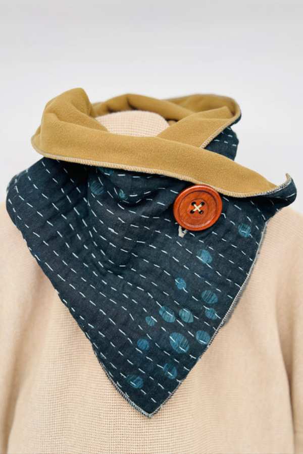 Western Printed Denim Warm Scarf