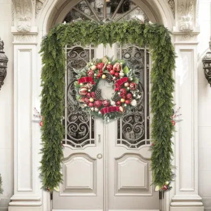 Artificial Cedar Garland — Crafted with "real-touch" technology; perfect for home decor, Christmas displays, and festive decorations for living rooms or outdoor spaces—a must-have for your Christmas wish list.