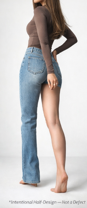Slim-Fit, Cropped, Flared Jeans