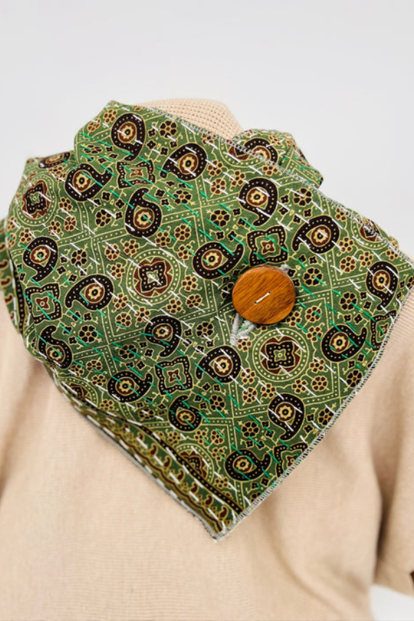 Western Printed Denim Warm Scarf