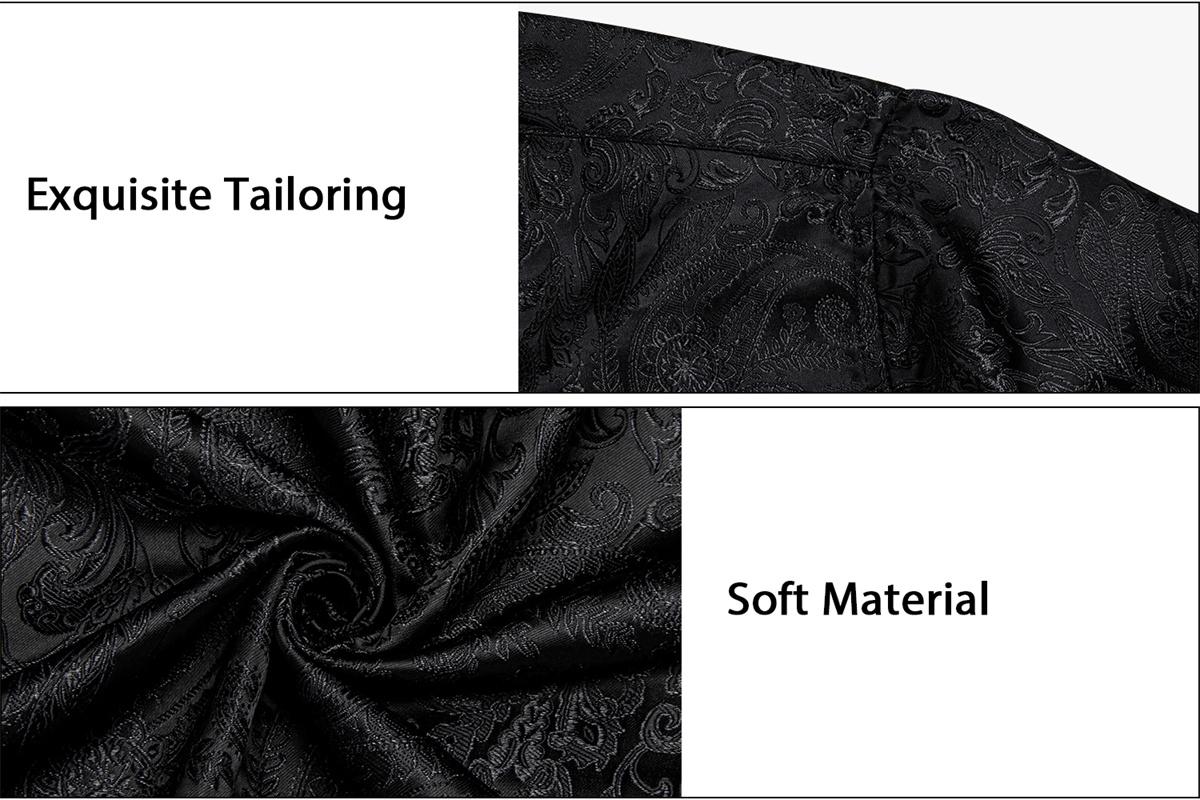 AILISUS Men's Paisley Dress Shirt Long Sleeve Wrinkle Free Button Down Cowboy Shirts Casual Formal Regular Fit Black Menswear Business Work Basic Men Tops AILISUS Men's Paisley Dress Shirt Long Sleeve Wrinkle Free Button Down Cowboy Shirts Casual Formal Regular Fit Black Menswear Business Work Basic Men Tops