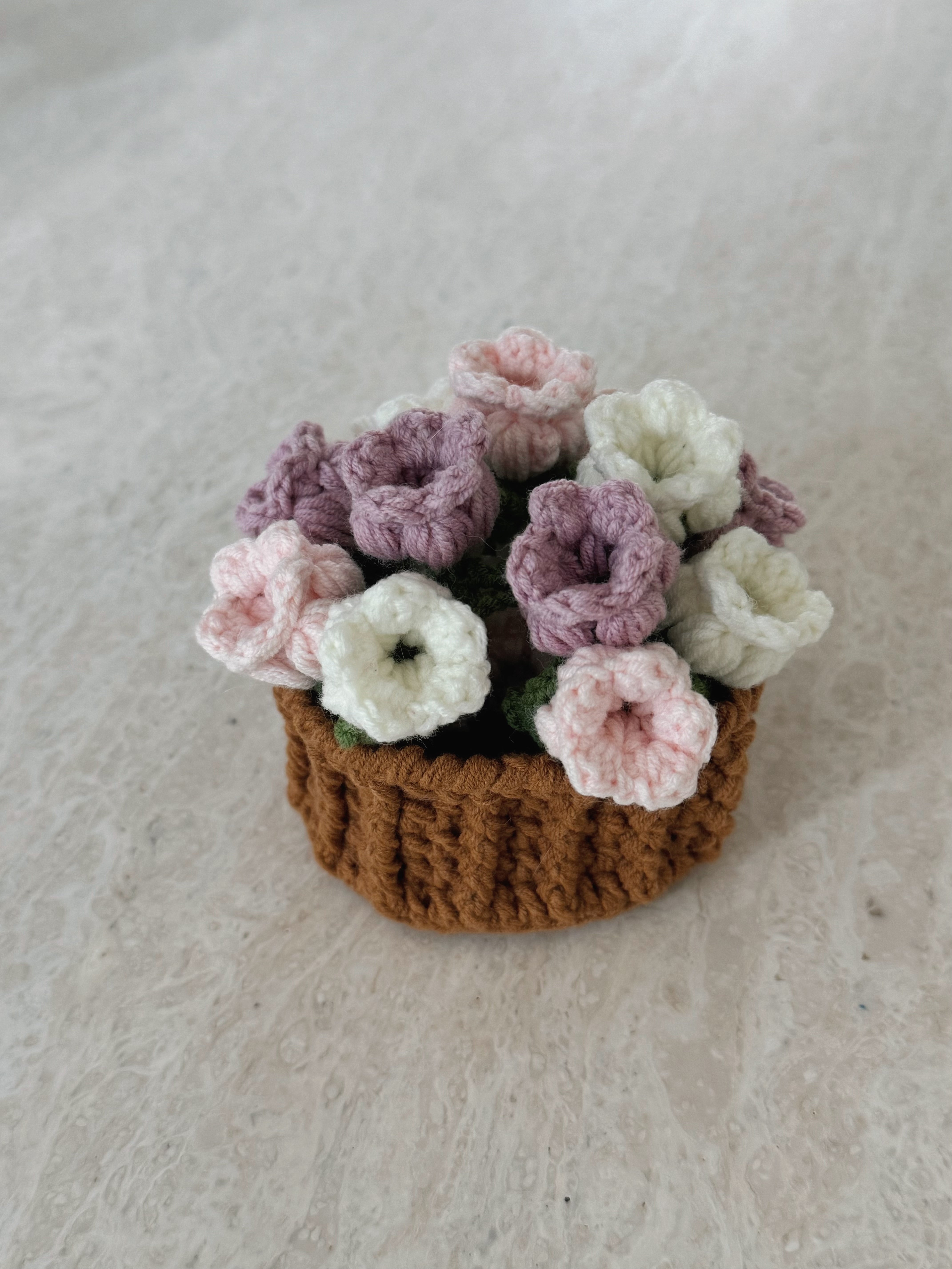 Handmade crochet flower pot coasters