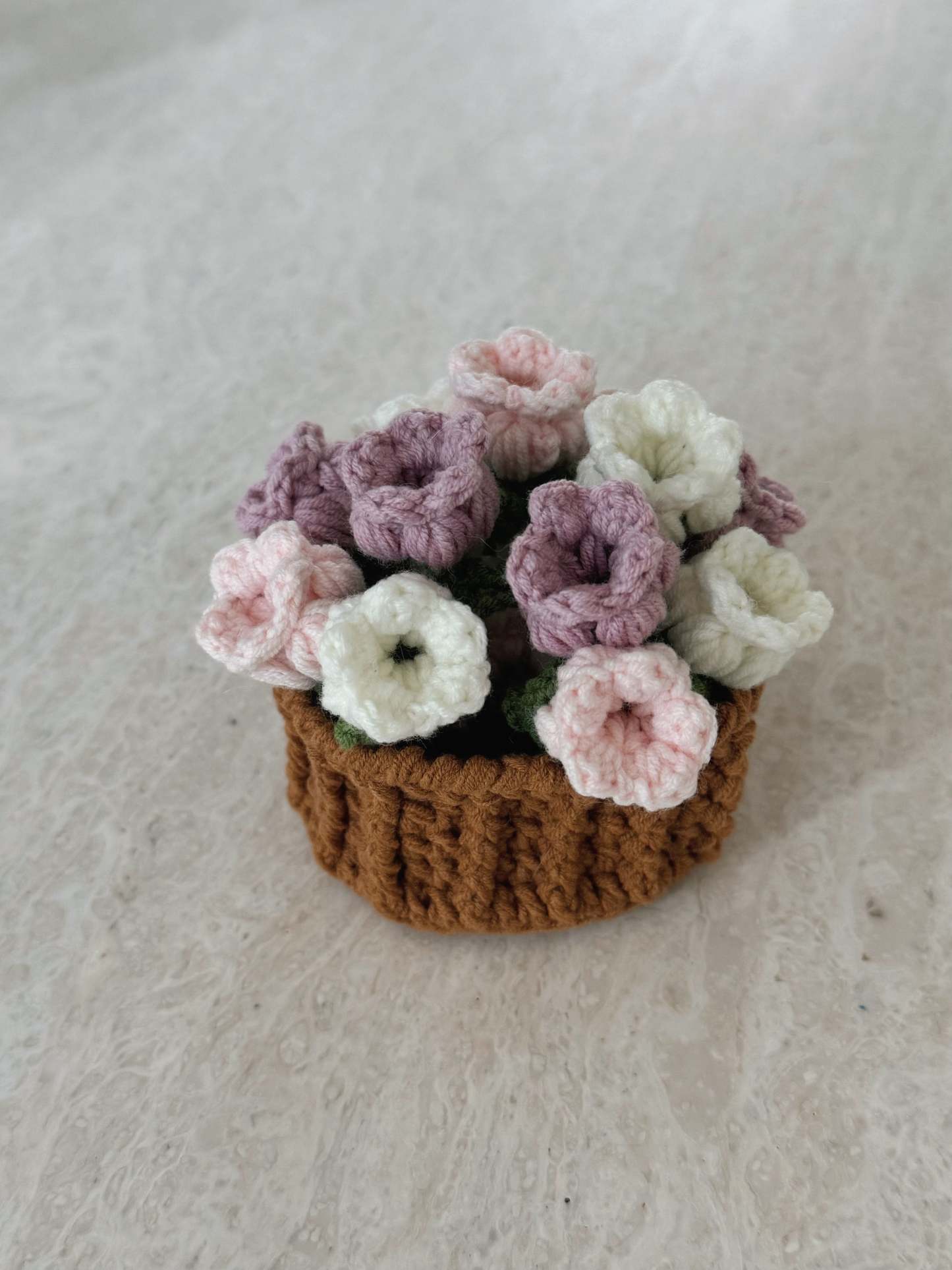 Handmade crochet flower pot coasters