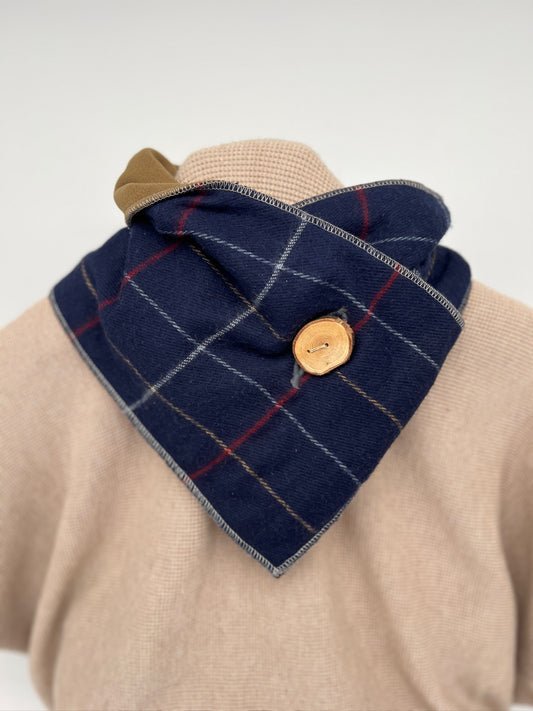 Simple Plaid Western Denim Warm Scarf 23 * 80com