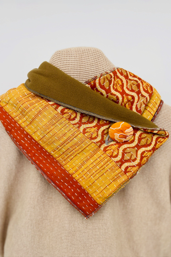 Western Printed Denim Warm Scarf