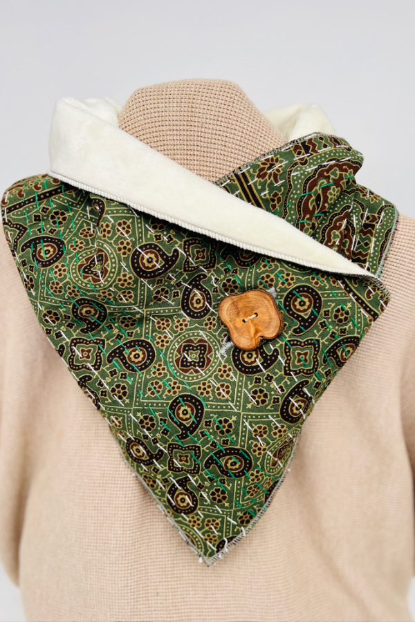 Western Printed Denim Warm Scarf