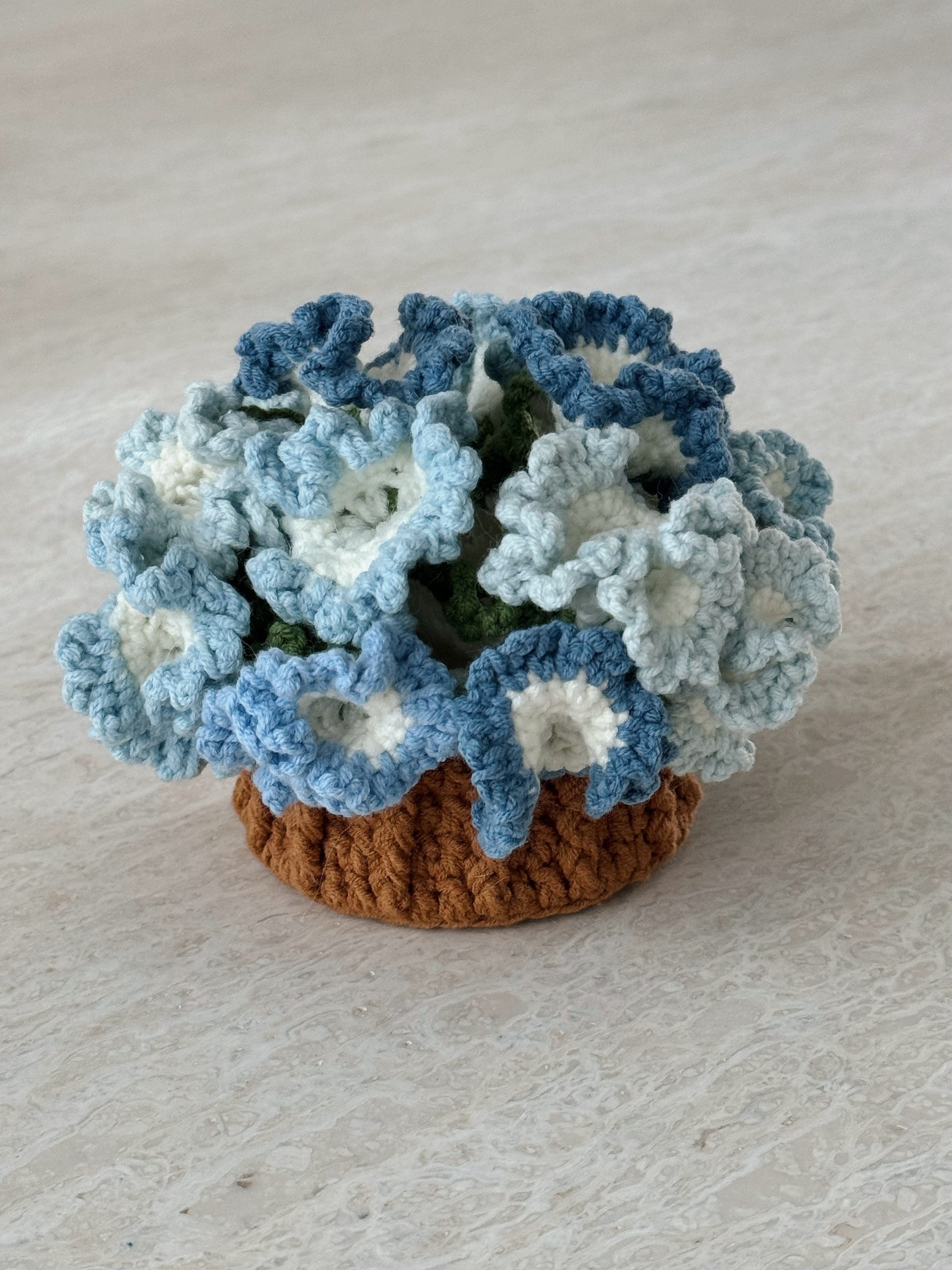 Handmade crochet flower pot coasters