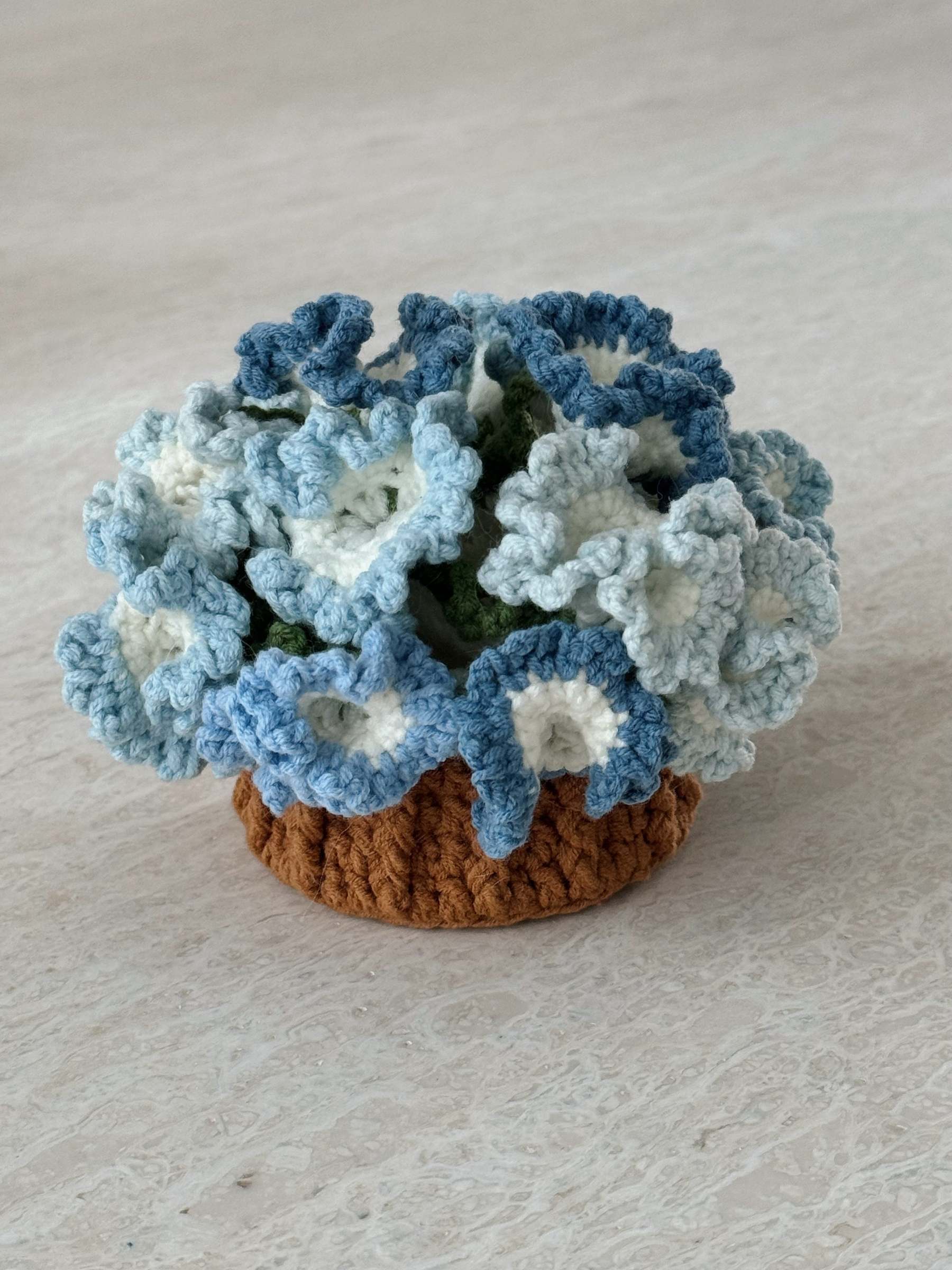 Handmade crochet flower pot coasters