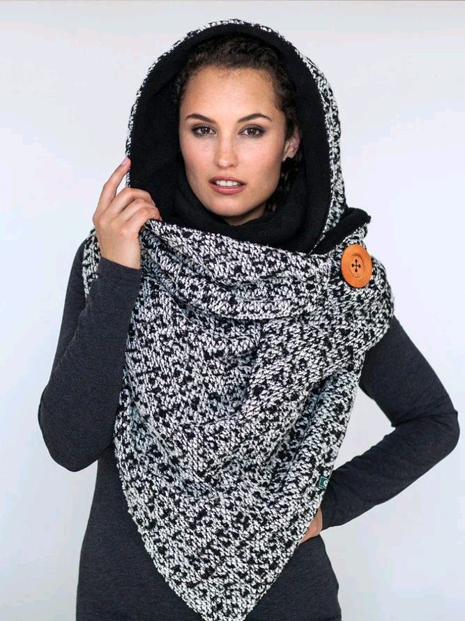 Western Cowboy Cashew Flower Pattern Warm Neck Hood