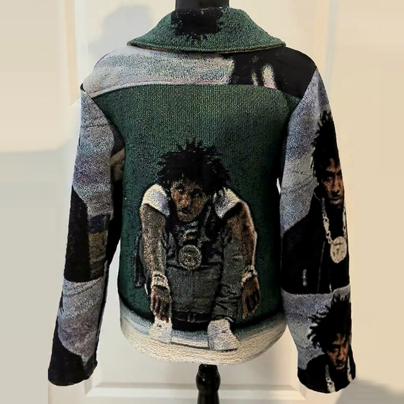 young boy lapel zip-up hoodie