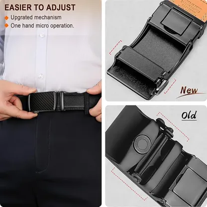 [WeeklyDeals]Adjustable Leather Belt for Men – Ratchet Buckle, Gift for Dad