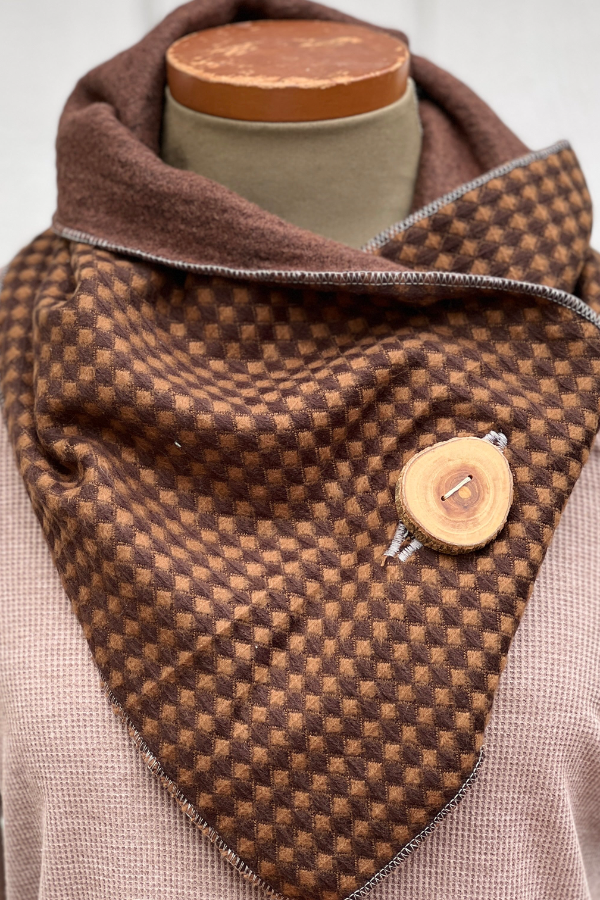 Simple Plaid Western Denim Warm Scarf 23 * 80com