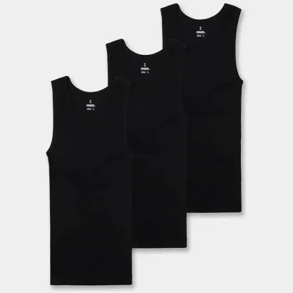 Haus | Premium Ultra-Soft Cotton Fitted Tanks 3 Pack / 6 Pack