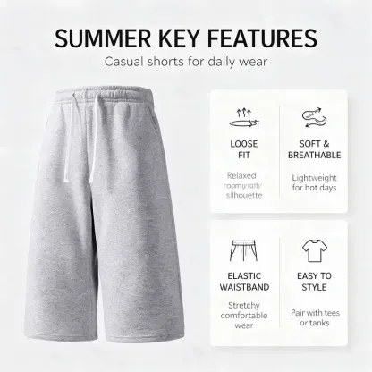 3-Pack Men's Athletic Sweat Shorts for Sports