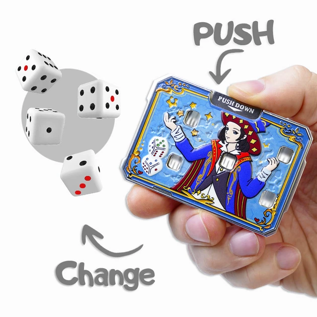 Zinc Alloy Dice EDC Fidget Toy Exquisite Decompression Toy ADHD Anti-anxiety Toy Suitable for Office & Party Gatherings