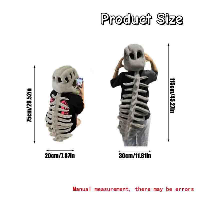 Dinosaur Skeleton Headgear Pillow, 4 Color Options Available, Unisex Cushion, Perfect for Party Cosplay and Sofa Lounging