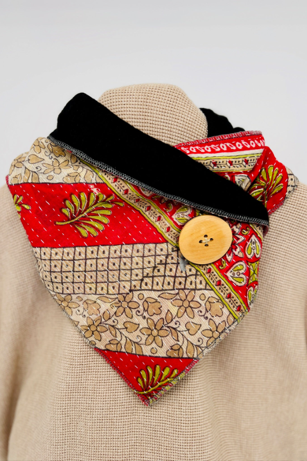 Western Printed Denim Warm Scarf