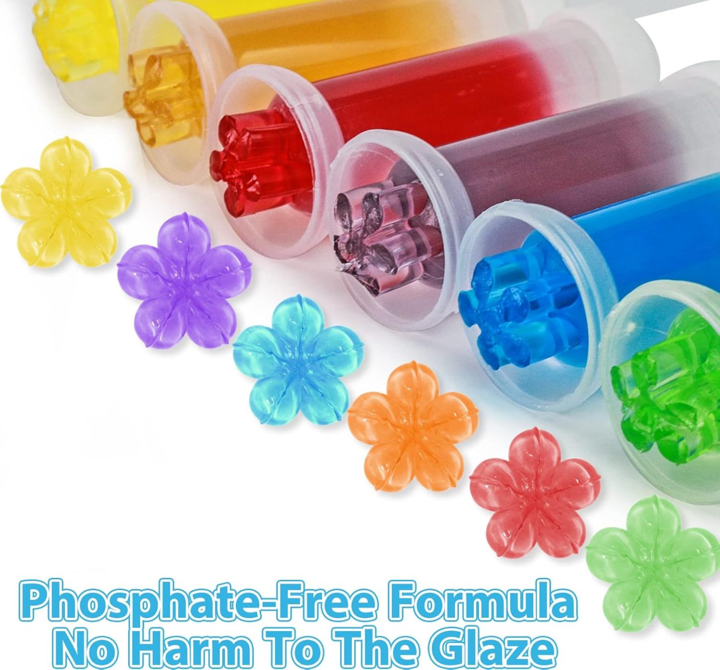 Toilet Gel Stamp, 6Pcs/72 Count Flower Fragrance Bathroom Deodorizer Bowl Cleaner Toilet Refills