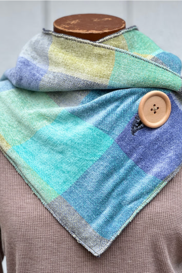 Western Printed Denim Warm Scarf