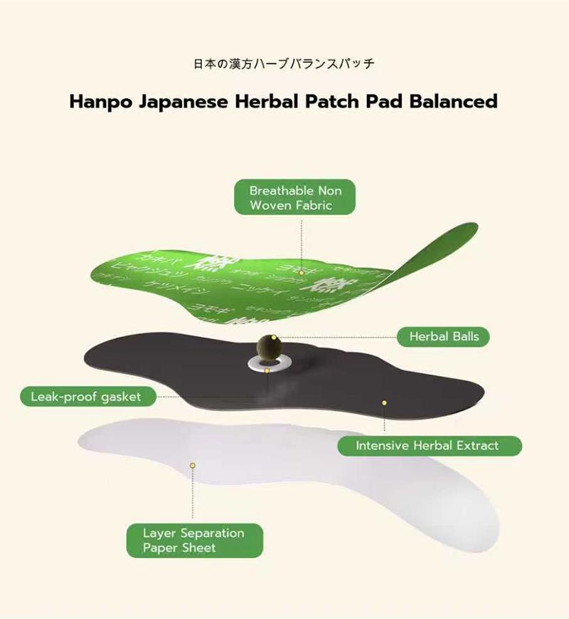 Hanpo Japanese Herbal patch Pad Balance Patch,Health Patch,Waist and abdomen brush