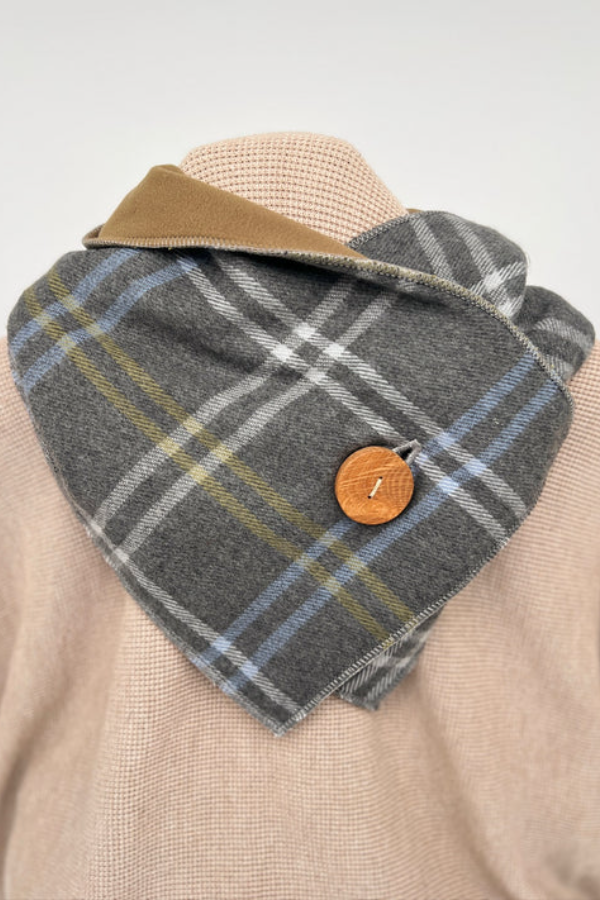 Simple Plaid Western Denim Warm Scarf 23 * 80com