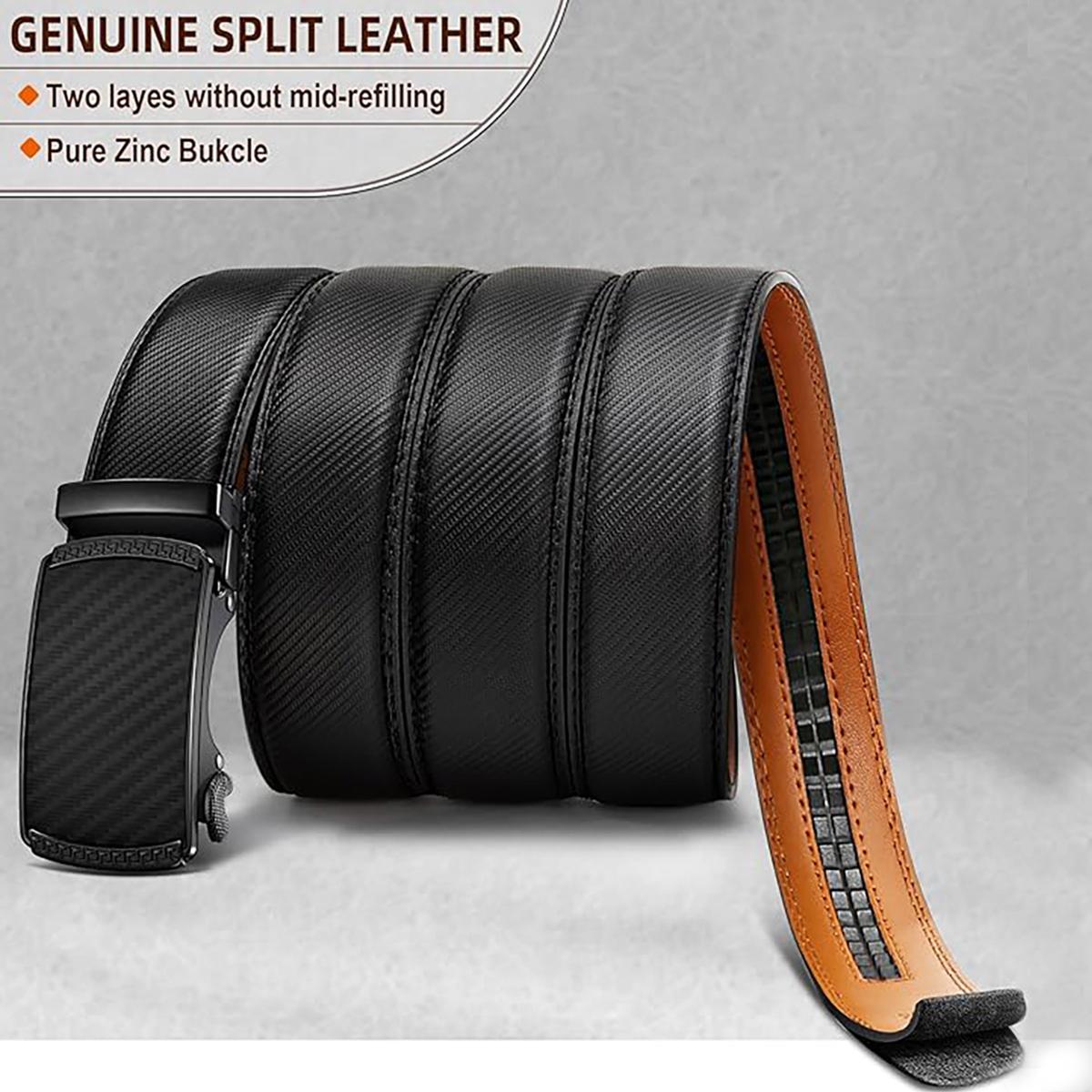 [WeeklyDeals]Adjustable Leather Belt for Men &ndash; Ratchet Buckle, Gift for Dad