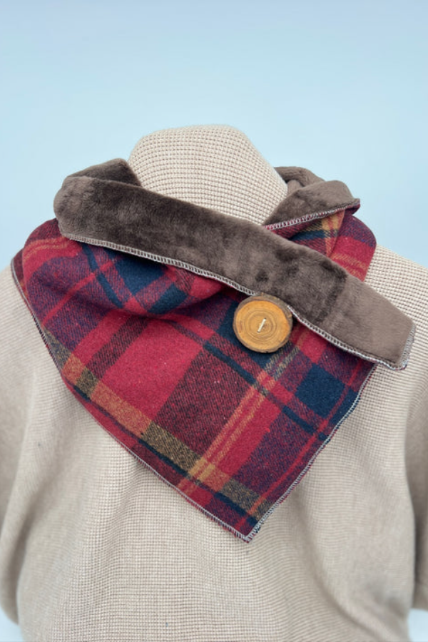 Simple Plaid Western Denim Warm Scarf 23 * 80com