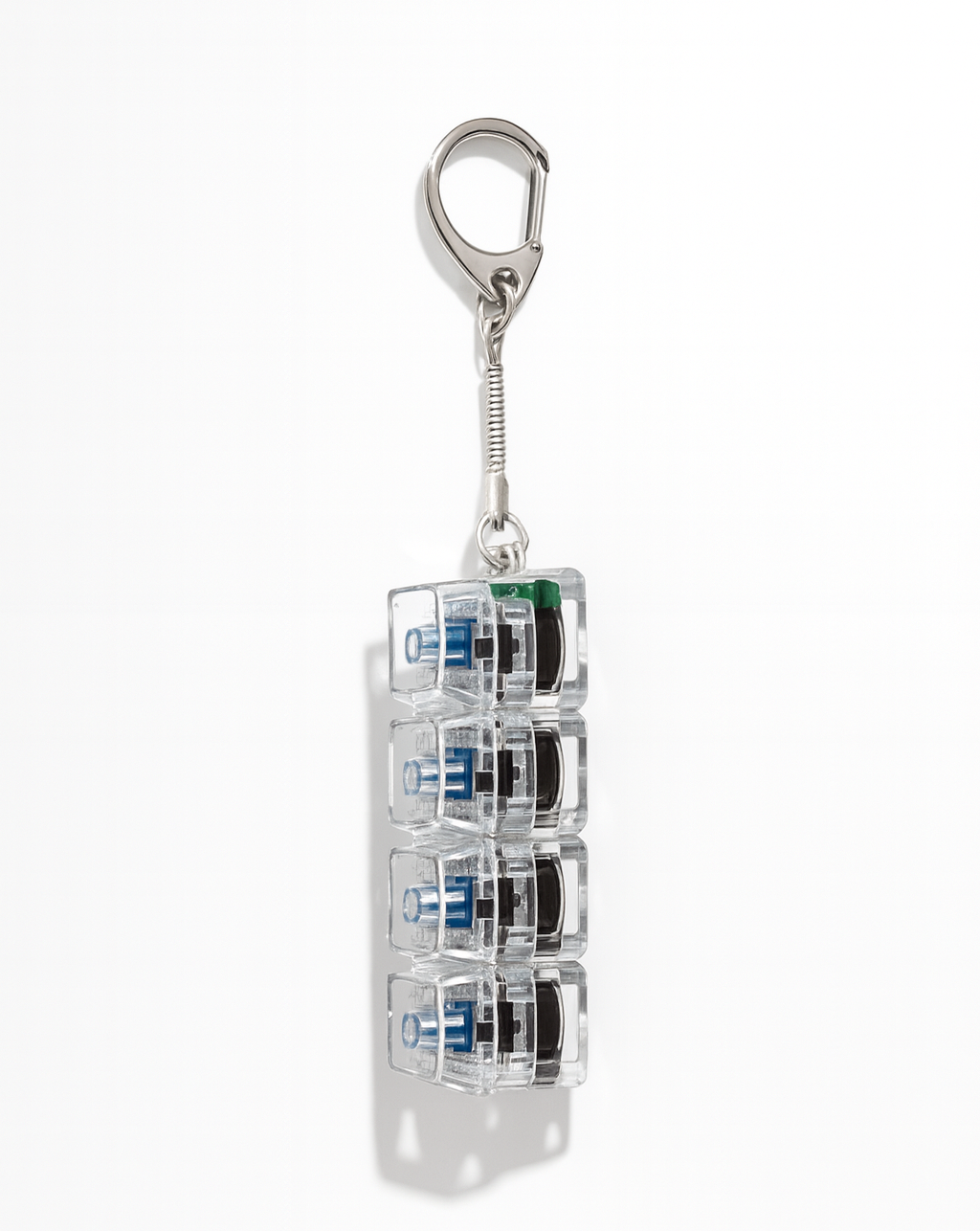 Transparent flashing keychain