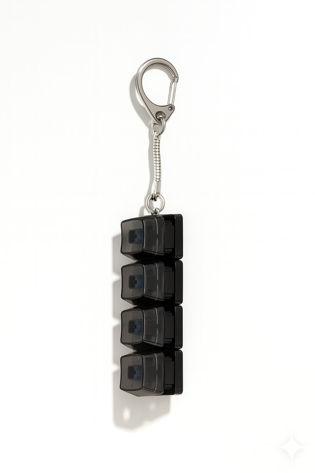 Transparent flashing keychain