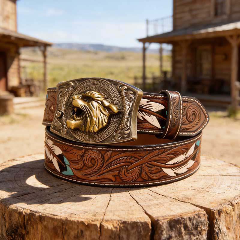 T-Feather Belt - Square with Holder Buckle