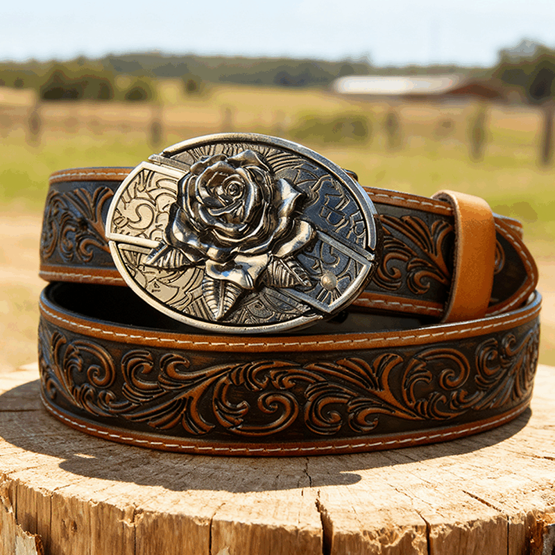 T-Brown Leather Belts