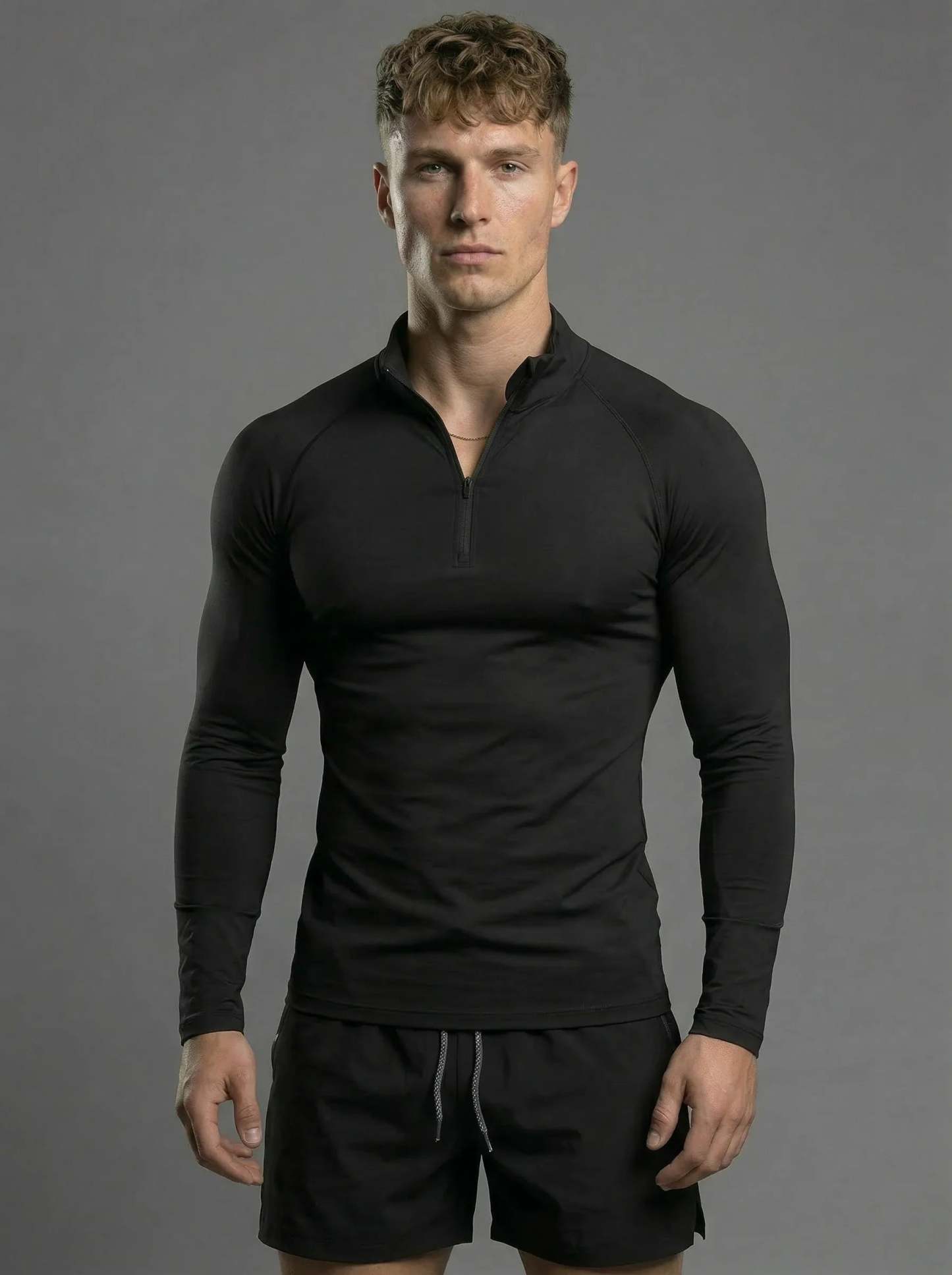 Fitted Performance Quarter Zip Compression