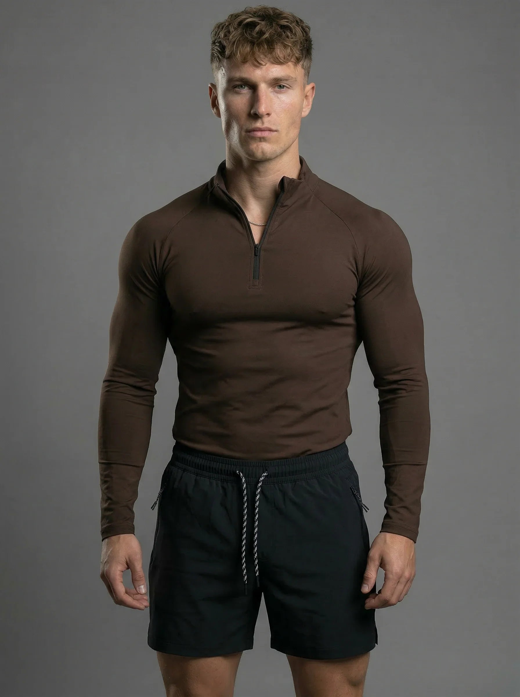 Fitted Performance Quarter Zip Compression